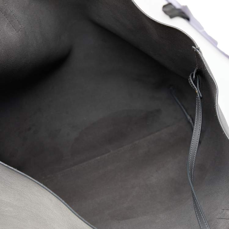 Pre Owned Saint Laurent Grey Leather E/W Shopper Tote
