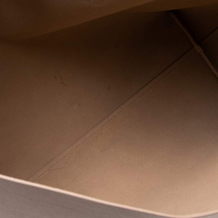 Pre Owned Saint Laurent Beige Leather Shopper Tote