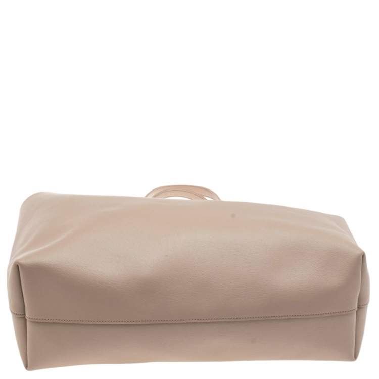 Pre Owned Saint Laurent Beige Leather Shopper Tote