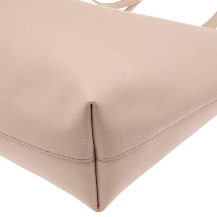 Pre Owned Saint Laurent Beige Leather Shopper Tote