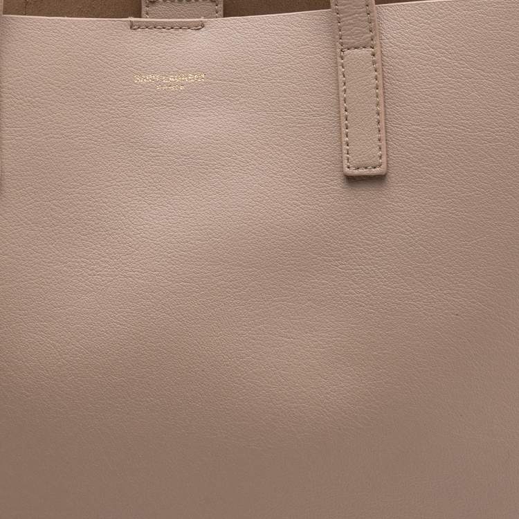 Pre Owned Saint Laurent Beige Leather Shopper Tote