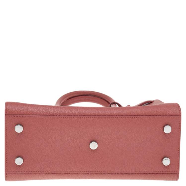 Pre Owned Saint Laurent Brick Red Leather Baby Classic Sac De Jour Tote