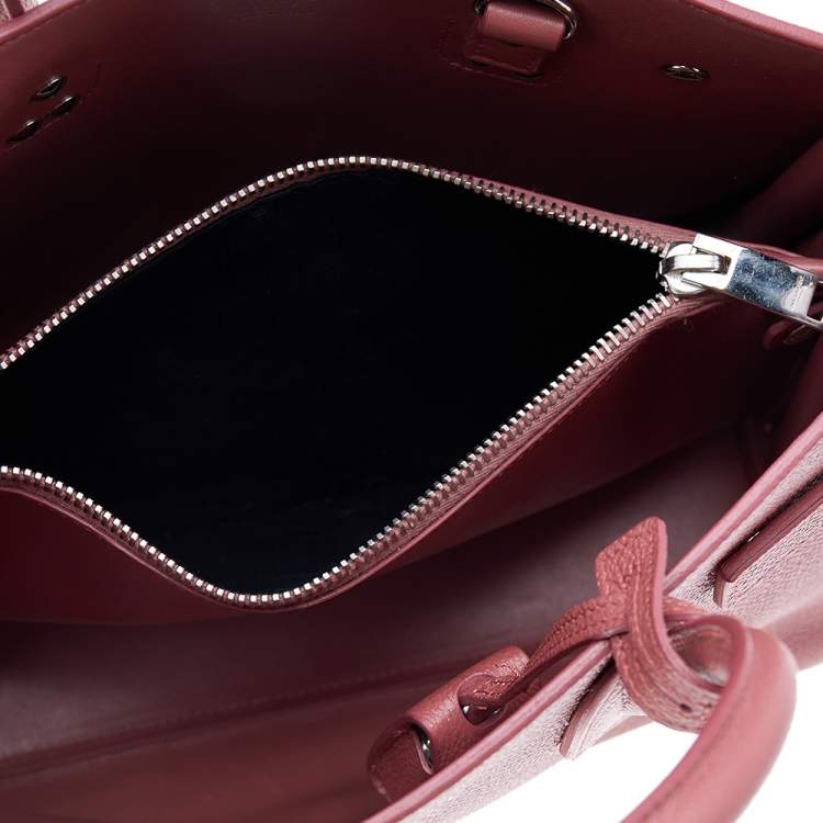 Pre Owned Saint Laurent Brick Red Leather Baby Classic Sac De Jour Tote