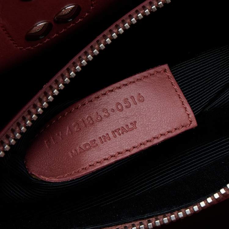 Pre Owned Saint Laurent Brick Red Leather Baby Classic Sac De Jour Tote