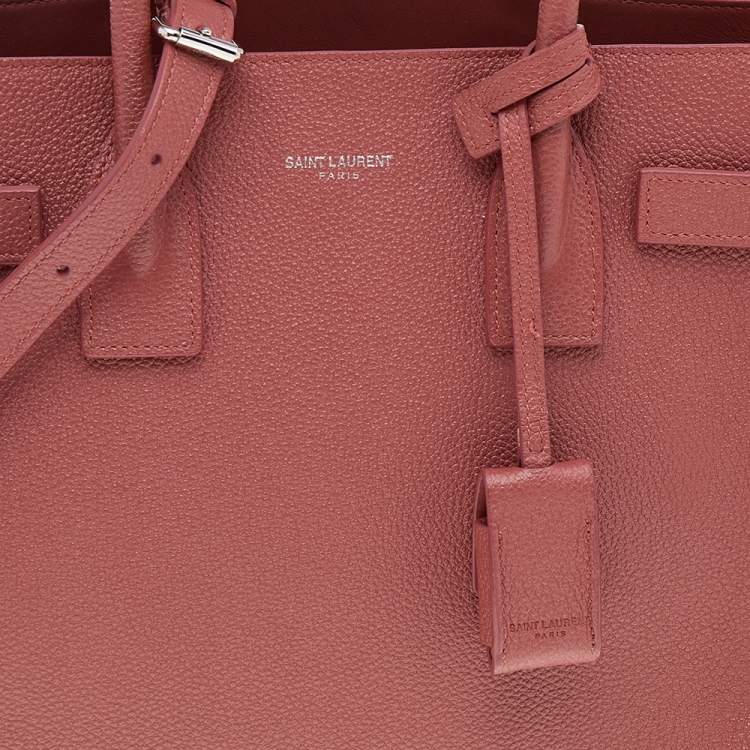 Pre Owned Saint Laurent Brick Red Leather Baby Classic Sac De Jour Tote