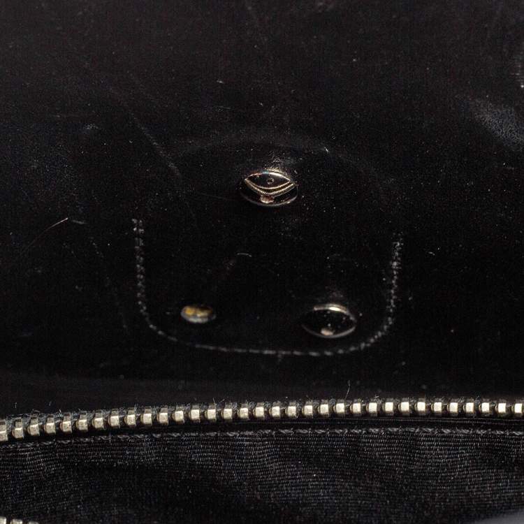 Pre Owned Saint Laurent Black Lizard Embossed Leather Small Classic Sac De Jour Tote