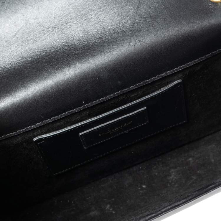 Pre Owned Saint Laurent Black Leather Medium Kate Tassel Shoulder Bag
