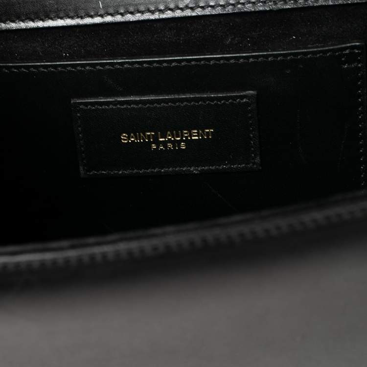 Pre Owned Saint Laurent Black Leather Medium Kate Tassel Shoulder Bag