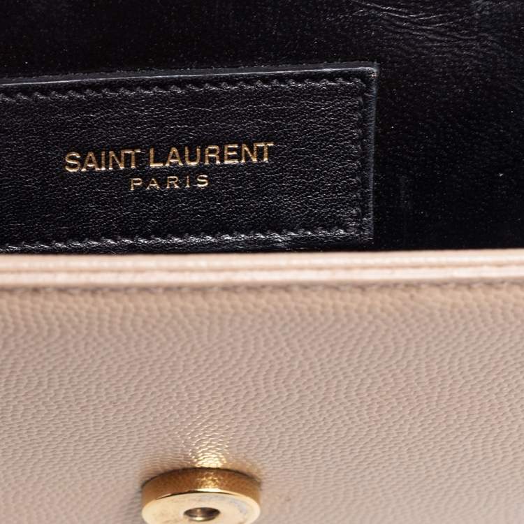 Pre Owned Saint Laurent Beige Leather Small Kate Shoulder Bag