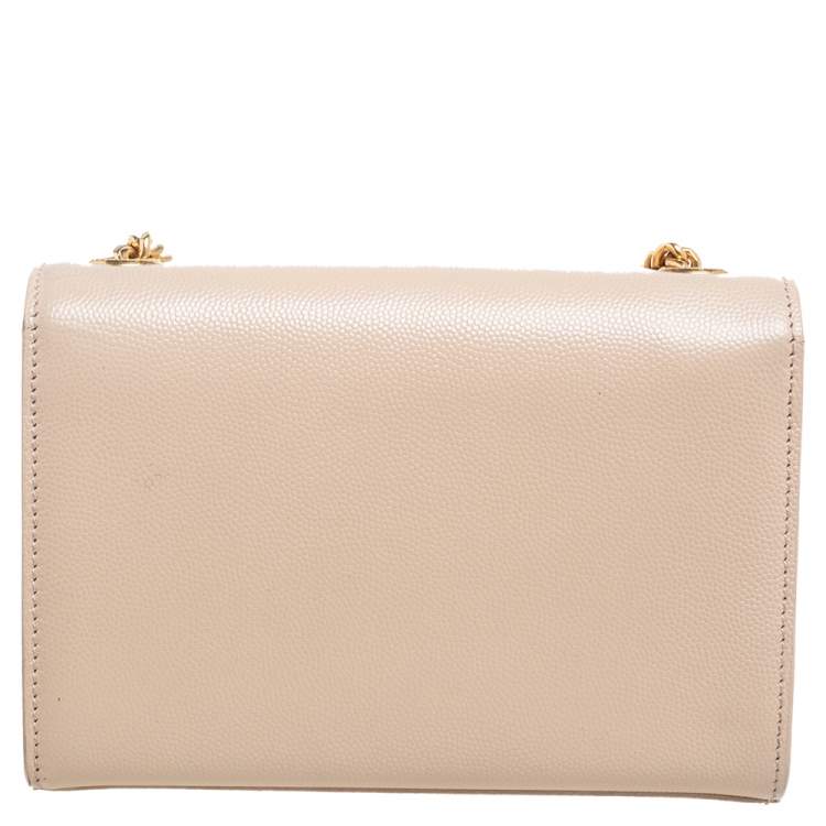 Pre Owned Saint Laurent Beige Leather Small Kate Shoulder Bag