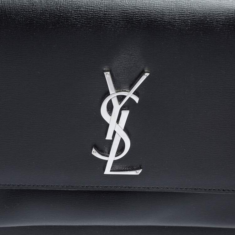 Pre Owned Saint Laurent Black Leather Large Sunset Shoulder Bag