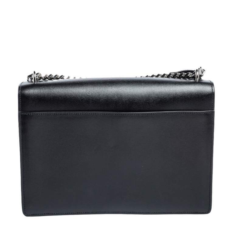 Pre Owned Saint Laurent Black Leather Large Sunset Shoulder Bag