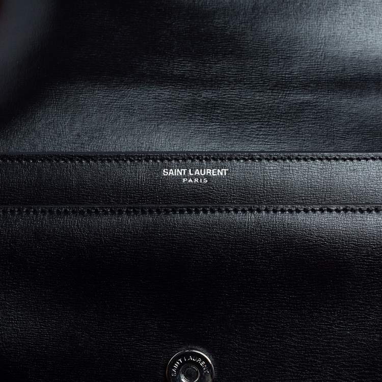Pre Owned Saint Laurent Black Leather Large Sunset Shoulder Bag