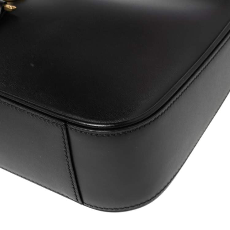 Pre Owned Saint Laurent Black Leather Le 5 À 7 Hobo