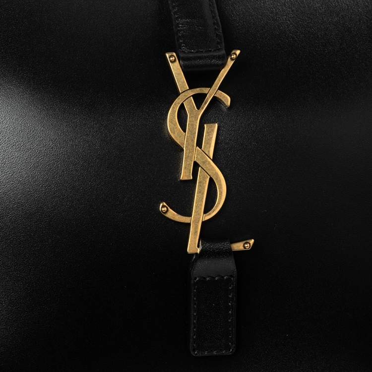 Pre Owned Saint Laurent Black Leather Le 5 À 7 Hobo