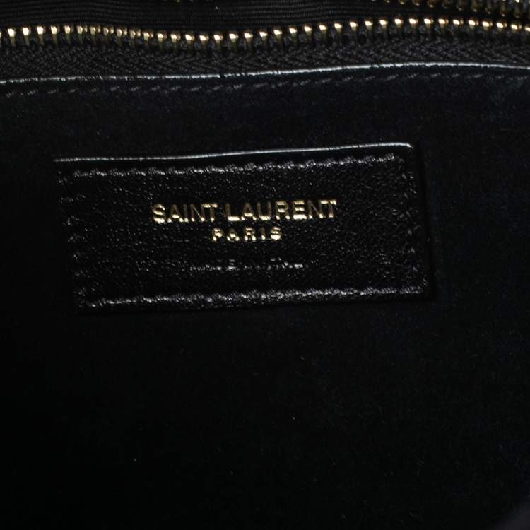 Pre Owned Saint Laurent Black Leather Le 5 À 7 Hobo