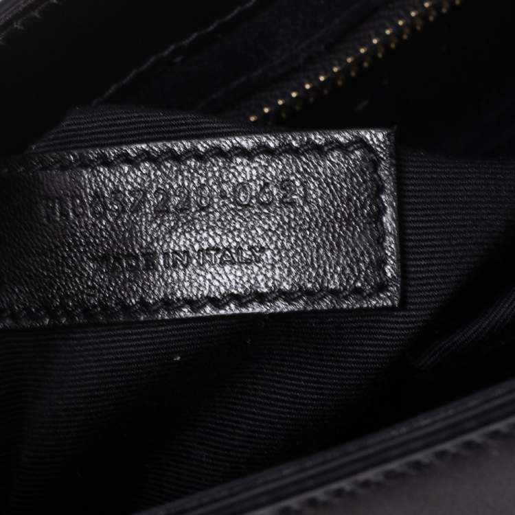 Pre Owned Saint Laurent Black Leather Le 5 À 7 Hobo