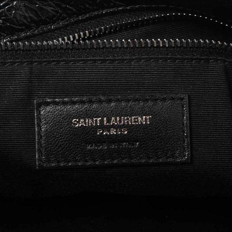 Pre Owned Saint Laurent Black Aged Leather Large Niki Shoulder Bag