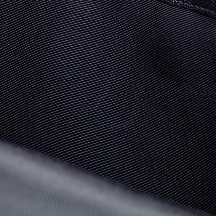 Pre Owned Saint Laurent Black Matelassé Leather Large Monogram Envelope Shoulder Bag