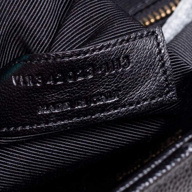 Pre Owned Saint Laurent Black Matelassé Leather Large Monogram Envelope Shoulder Bag