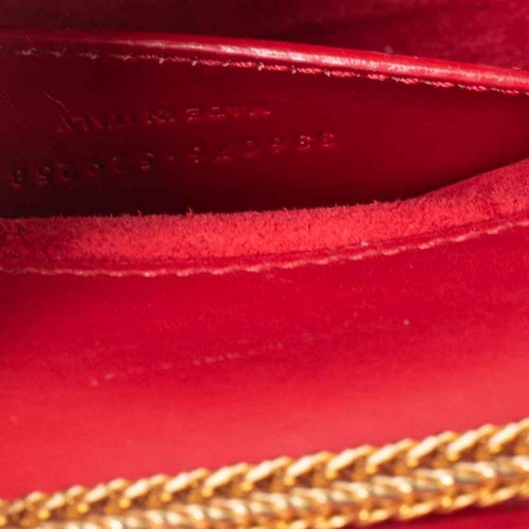 Pre Owned Saint Laurent Red Leather Small Kate Tassel Crossbody Bag