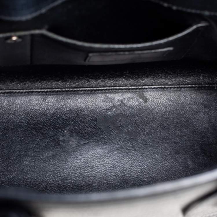 Pre Owned Saint Laurent Black Lizard Embossed Leather Baby Classic Sac De Jour Tote