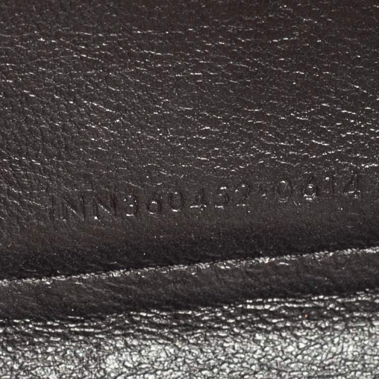 Pre Owned Saint Laurent Beige Matelassé Leather Monogram Envelope Wallet on Chain