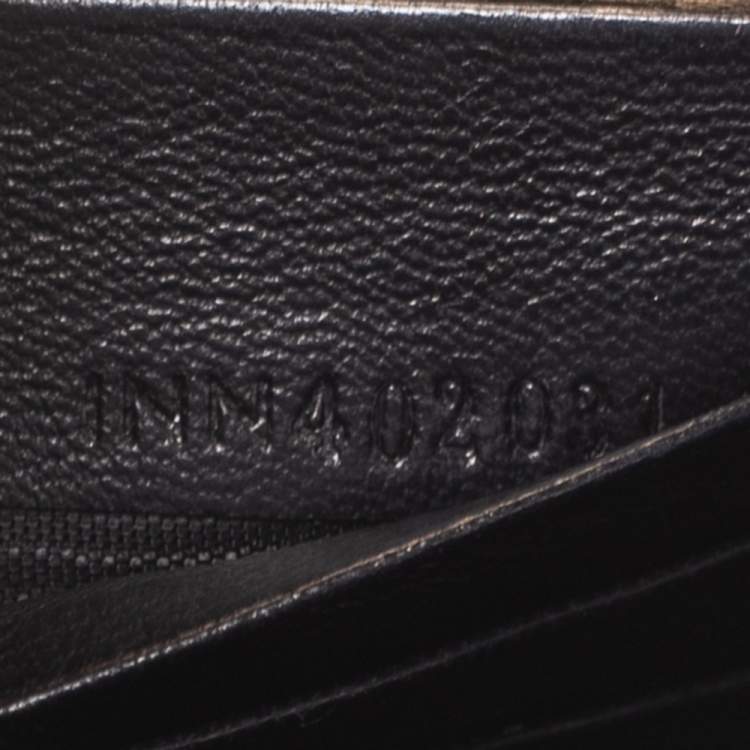 مملوكة مسبقًا Saint Laurent Gold Lizard Embossed Leather Uptown Wallet on Chain