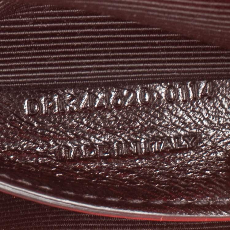 Pre Owned Saint Laurent Neon Orange Leather Kate Monogram Wallet on Chain