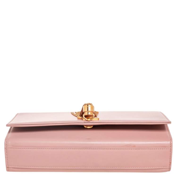 Pre Owned Saint Laurent Pink Leather Medium Kate Tassel Shoulder Bag