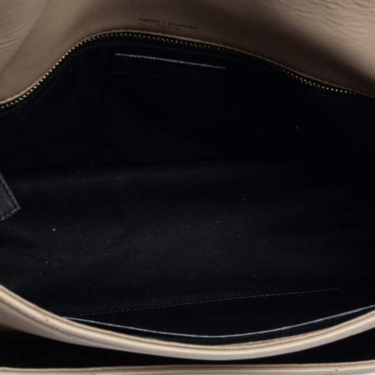 Pre Owned Saint Laurent Beige Matelassé Leather Niki Chain Bag 