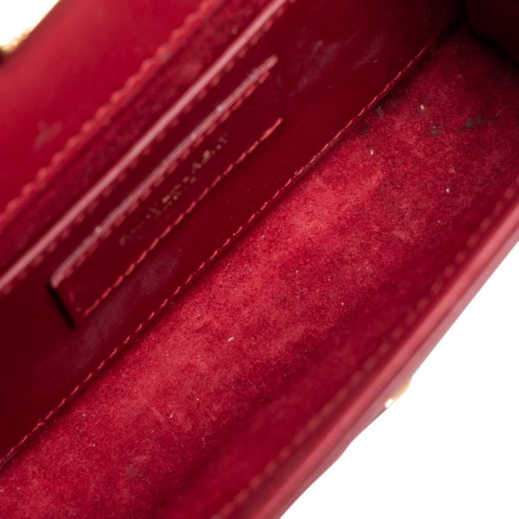 Pre Owned Saint Laurent Red Leather Small Kate Tassel Crossbody Bag