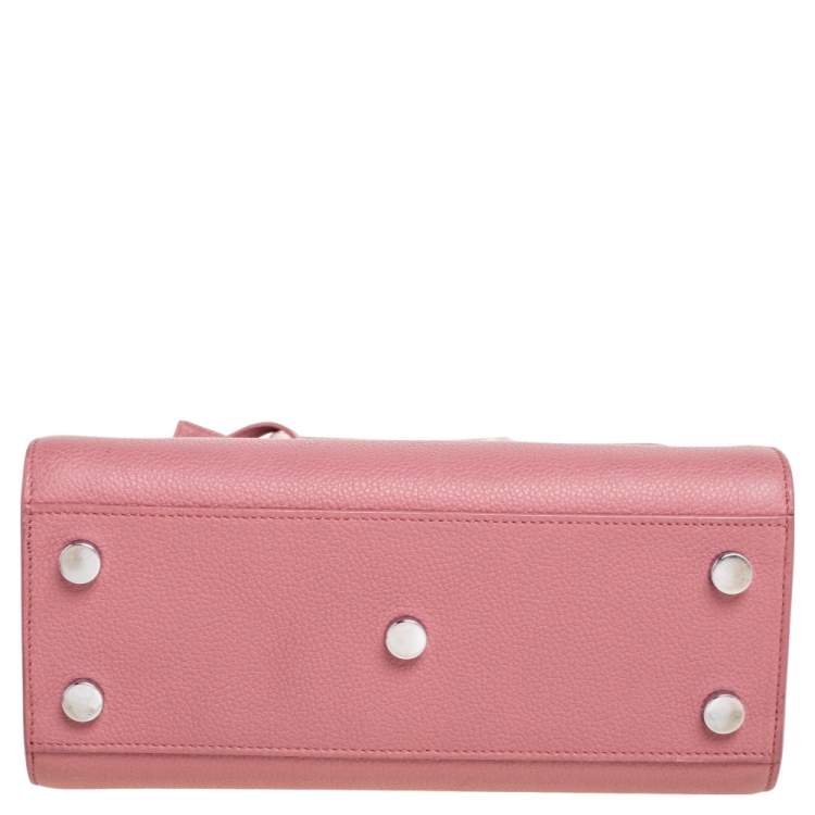 Pre Owned Saint Laurent Rose Pink Leather Nano Classic Sac De Jour Tote