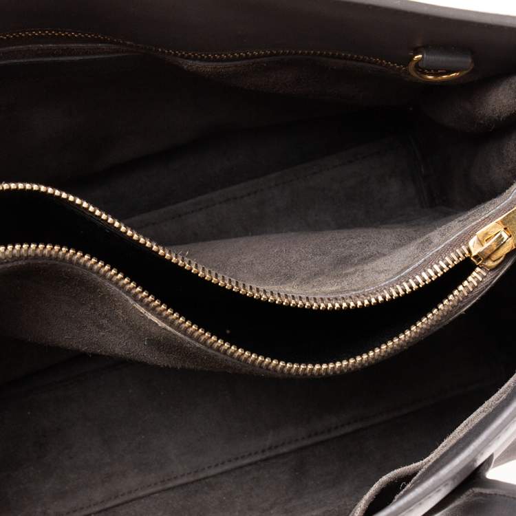 Pre Owned Saint Laurent Grey Leather Small Classic Sac De Jour Tote