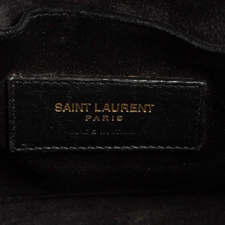 Pre Owned Saint Laurent Black Leather Nano Classic Sac De Jour Tote