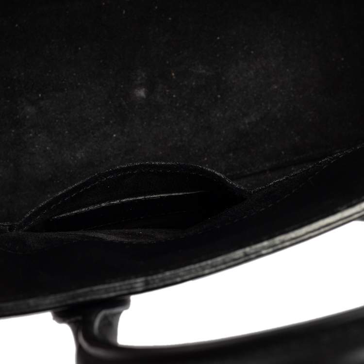 Pre Owned Saint Laurent Black Leather Nano Classic Sac De Jour Tote
