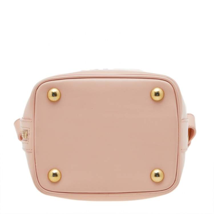 Pre Owned Saint Laurent Beige Leather Emmanuelle Bucket Drawstring Bag