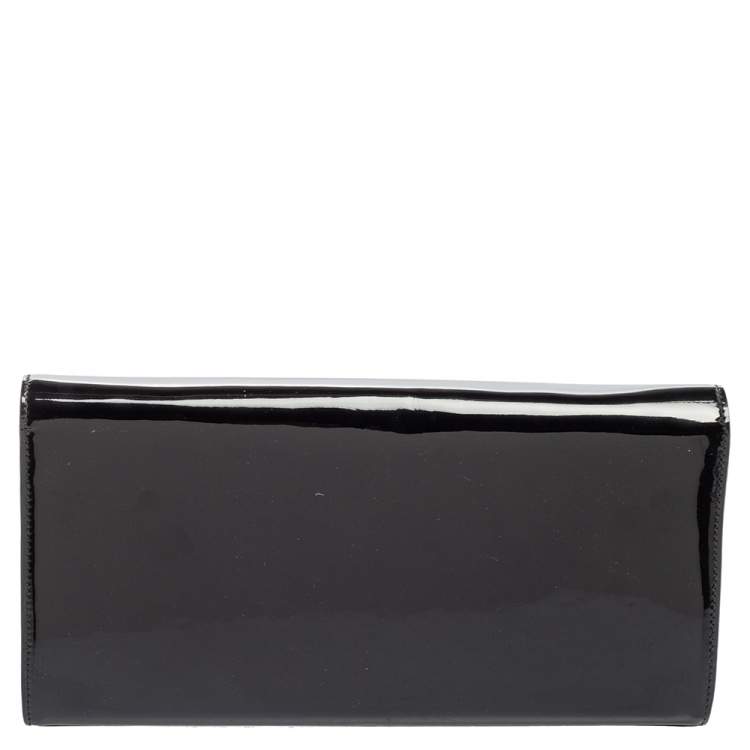Pre Owned Saint Laurent Black Patent Leather Kate Tassel Clutch