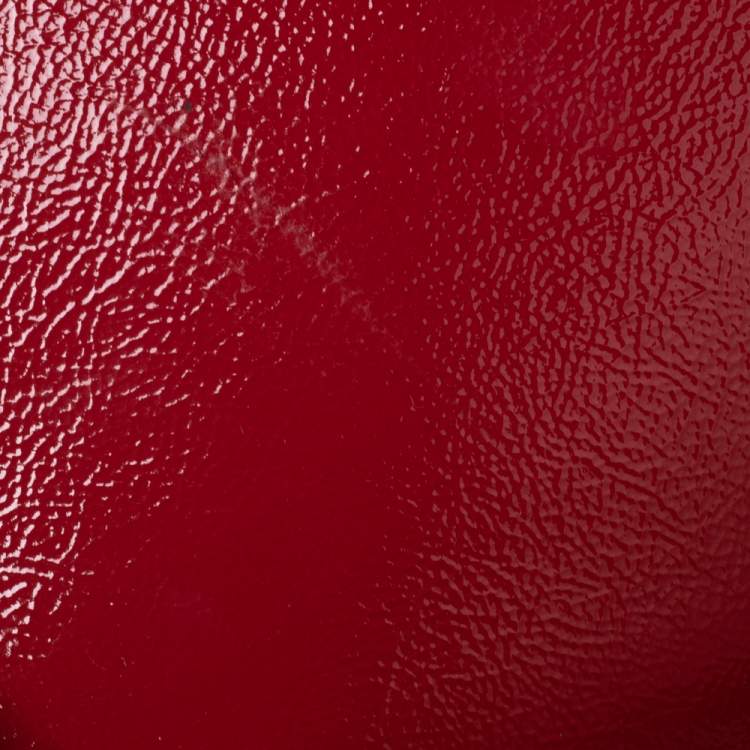 Pre Owned Yves Saint Laurent Red Patent Leather Belle De Jour Flap Clutch