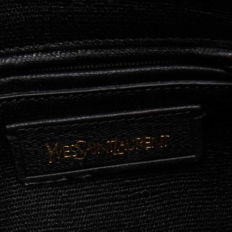 Pre Owned Saint Laurent Black Leather Ligne Y Shoulder Bag