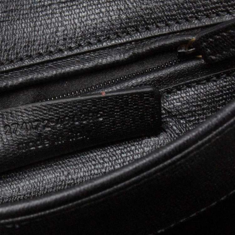 Pre Owned Saint Laurent Black Leather Ligne Y Shoulder Bag