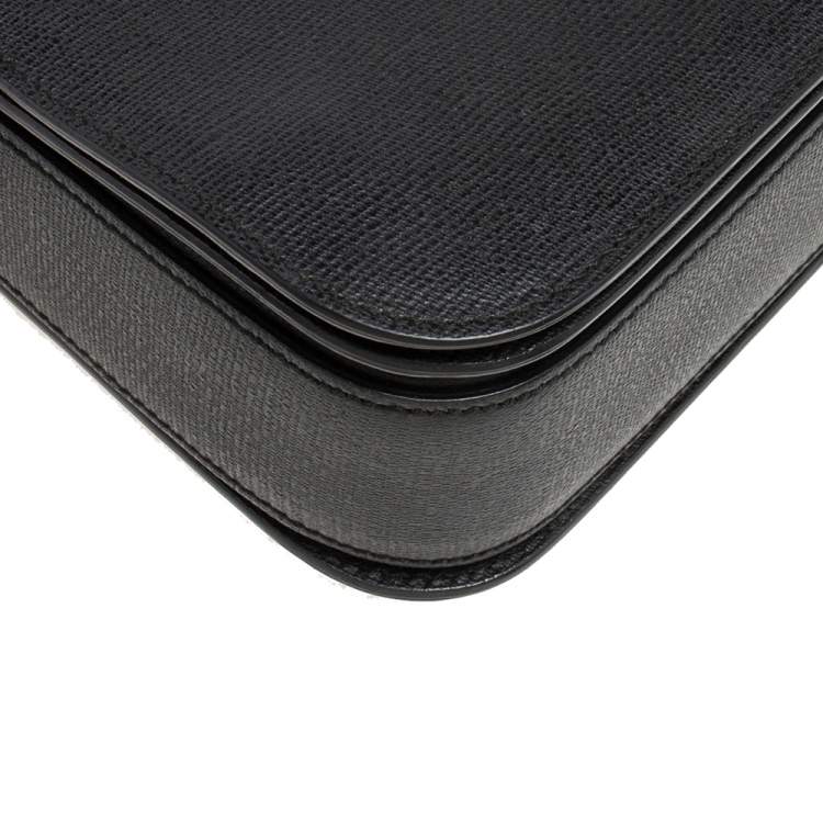 Pre Owned Saint Laurent Black Leather Ligne Y Shoulder Bag