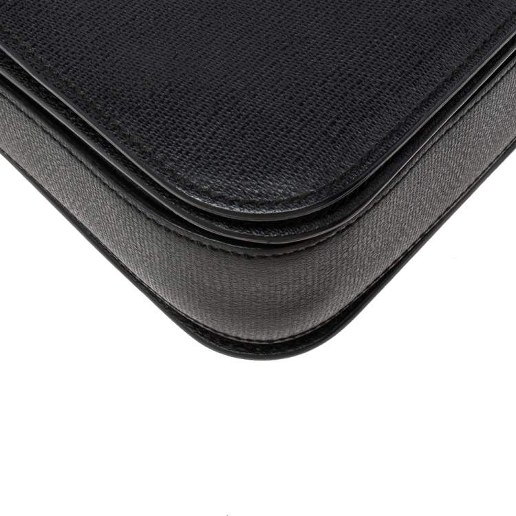 Pre Owned Saint Laurent Black Leather Ligne Y Shoulder Bag