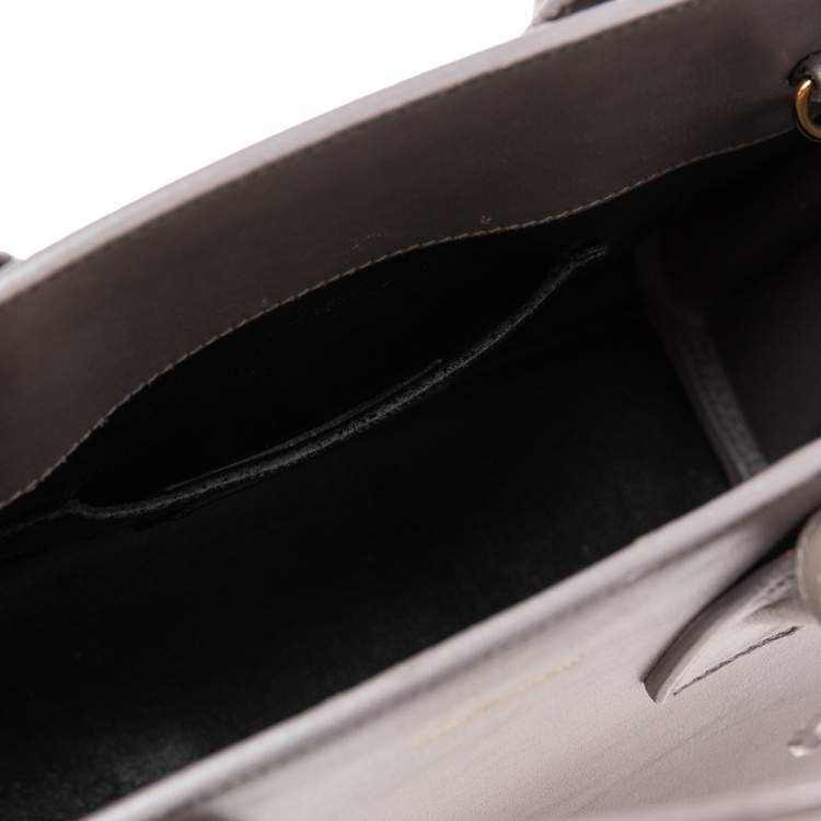 Pre Owned Saint Laurent Grey Leather Baby Classic Sac De Jour Tote