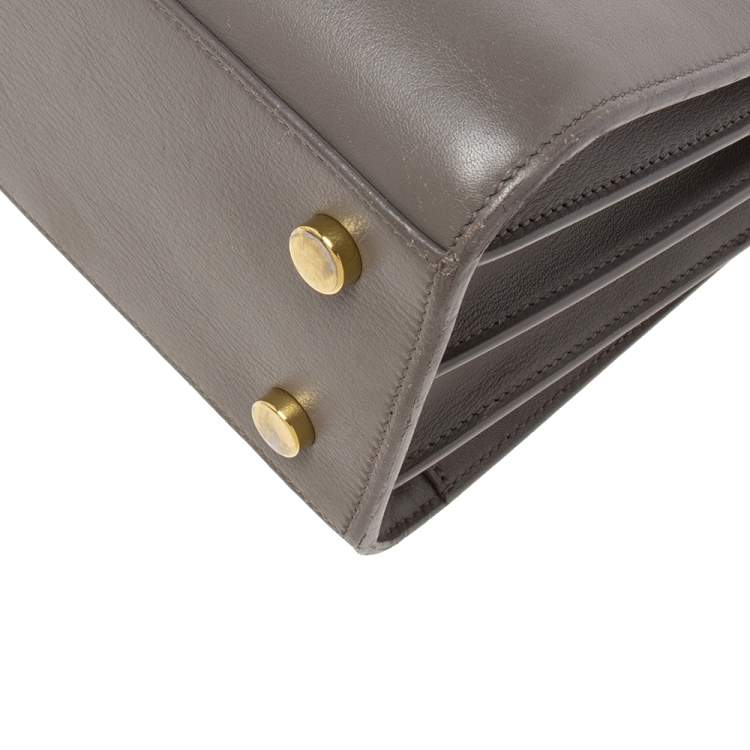 Pre Owned Saint Laurent Grey Leather Baby Classic Sac De Jour Tote