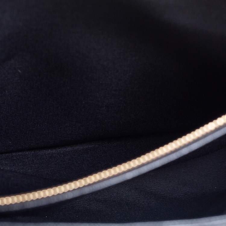 Pre Owned Saint Laurent Black Matelassé Leather Cassandre Shopper Tote