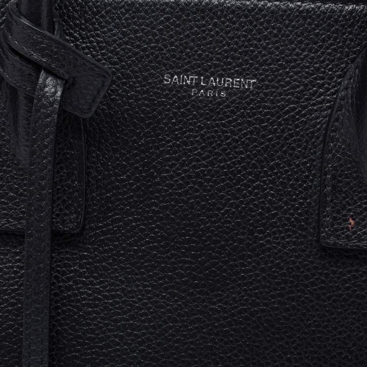Pre Owned Saint Laurent Black Leather Baby Classic Sac De Jour Tote