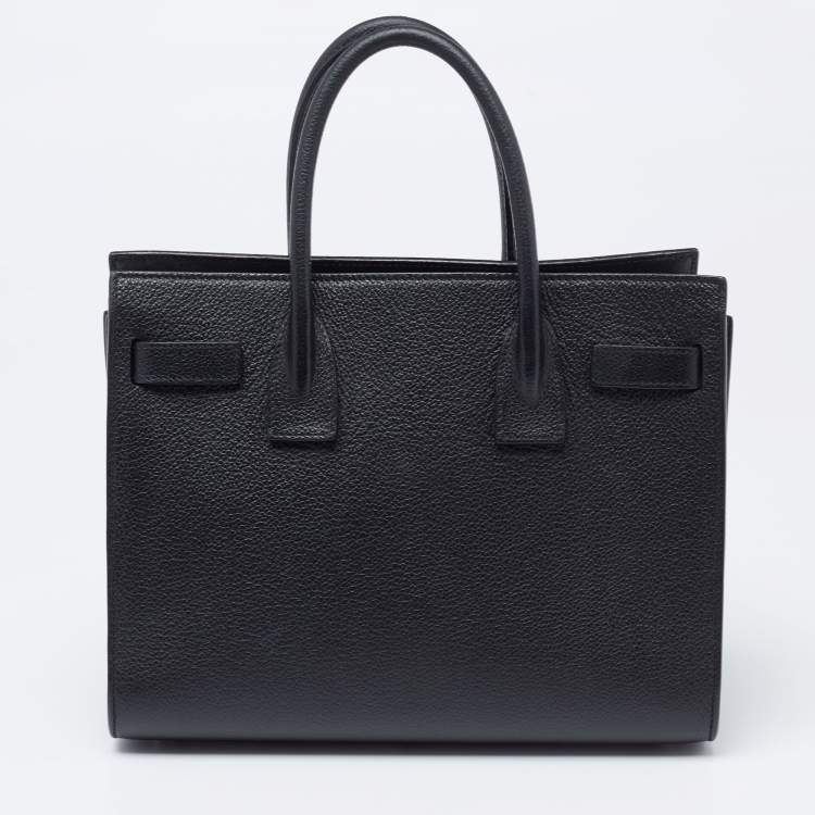Pre Owned Saint Laurent Black Leather Baby Classic Sac De Jour Tote