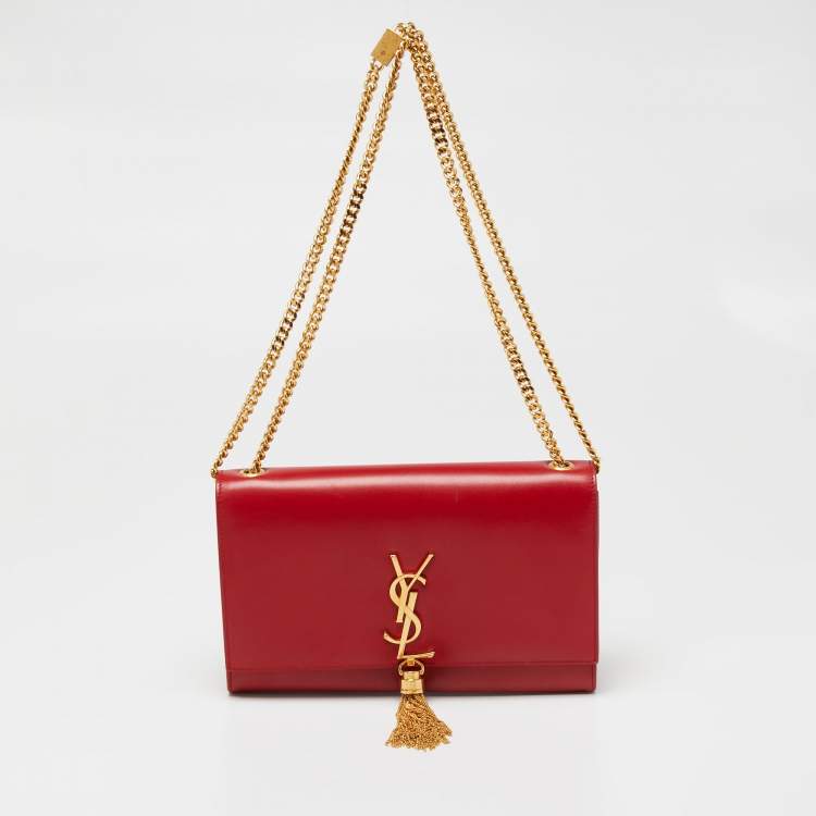 Saint Laurent Red Leather Medium Kate Tassel Shoulder Bag Saint Laurent  Paris