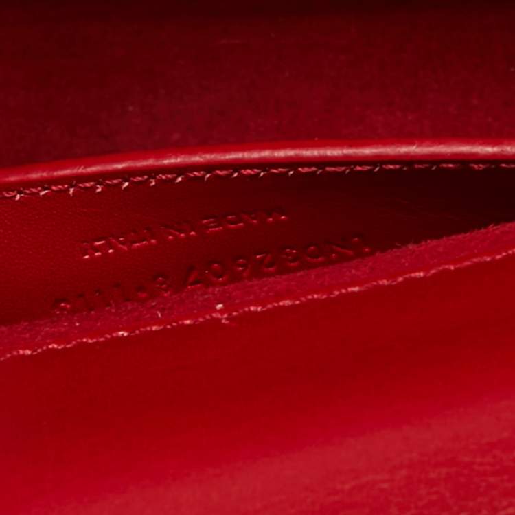 Pre Owned Saint Laurent Red Leather Medium Kate Tassel Shoulder Bag